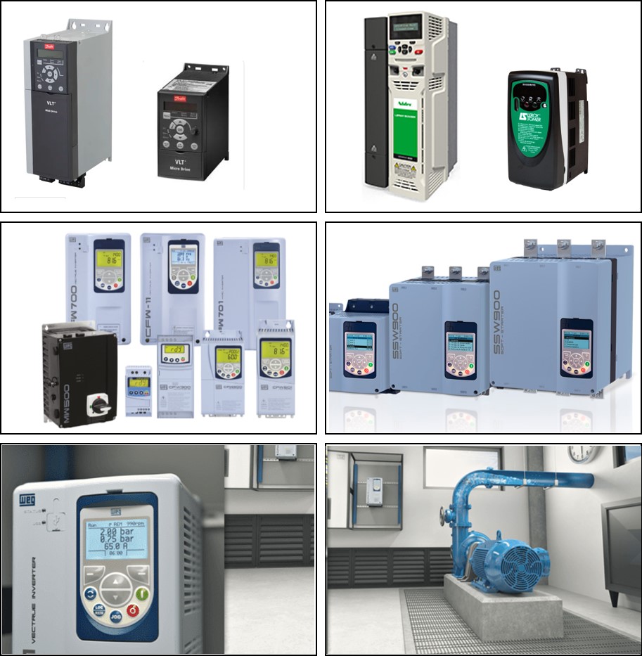 Equipements industriels de pilotage des moteurs électriques