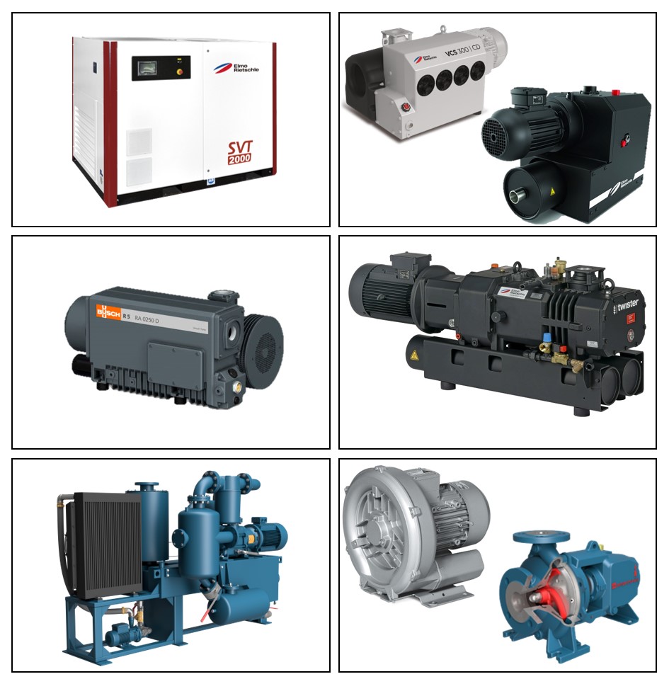 Pompes à vide industrielles