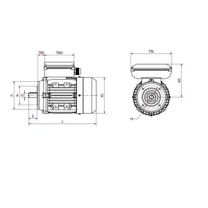 Moteur Monophasé 0.25kW 3000tr/min 230V B14 - MMD63G2 (23370412)