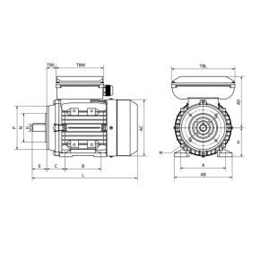Moteur Monophasé 0.25kW 3000tr/min 230V B34 - MMD63G2 (23370414)