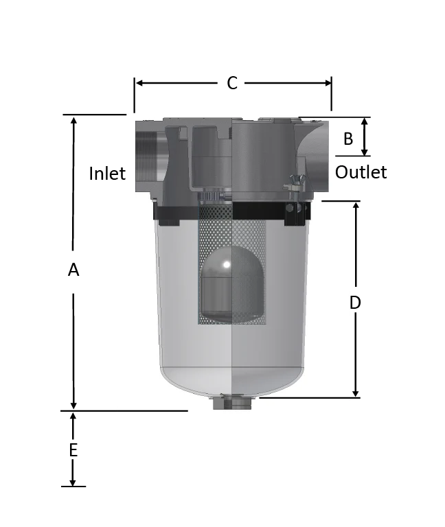 Filtre séparateur liquides STS-101C Filtre séparateur liquides STS-101C